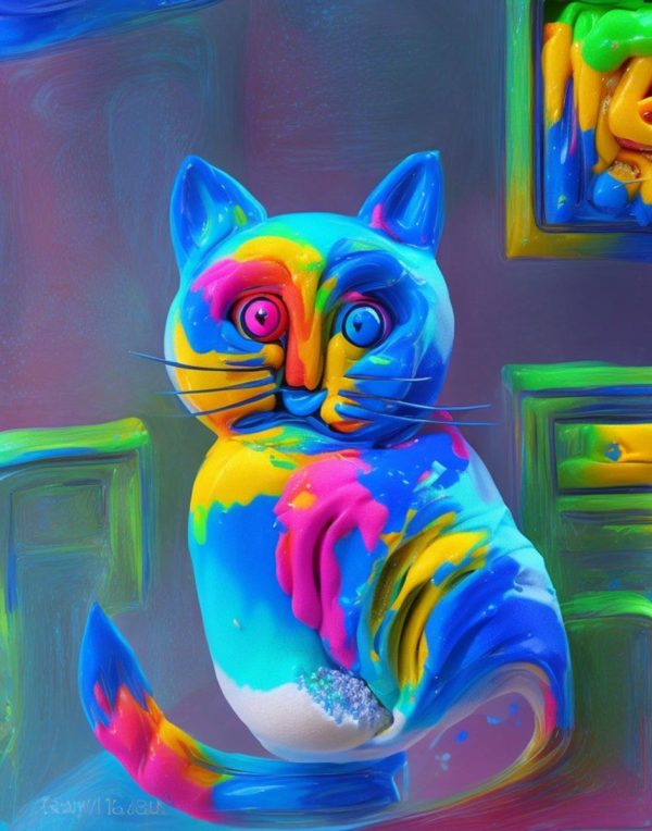Venta online de la obra titulada “ Gato sentado” realizada por el artista contemporáneo Francisco Javier Corral Gutiérrez (Fran J.Korral).